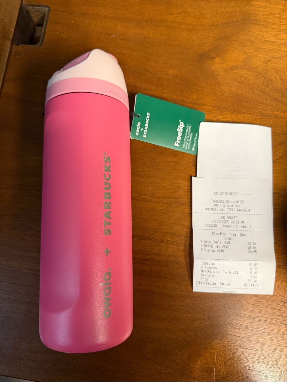 Owala + Starbucks Pink Insulated Tumbler